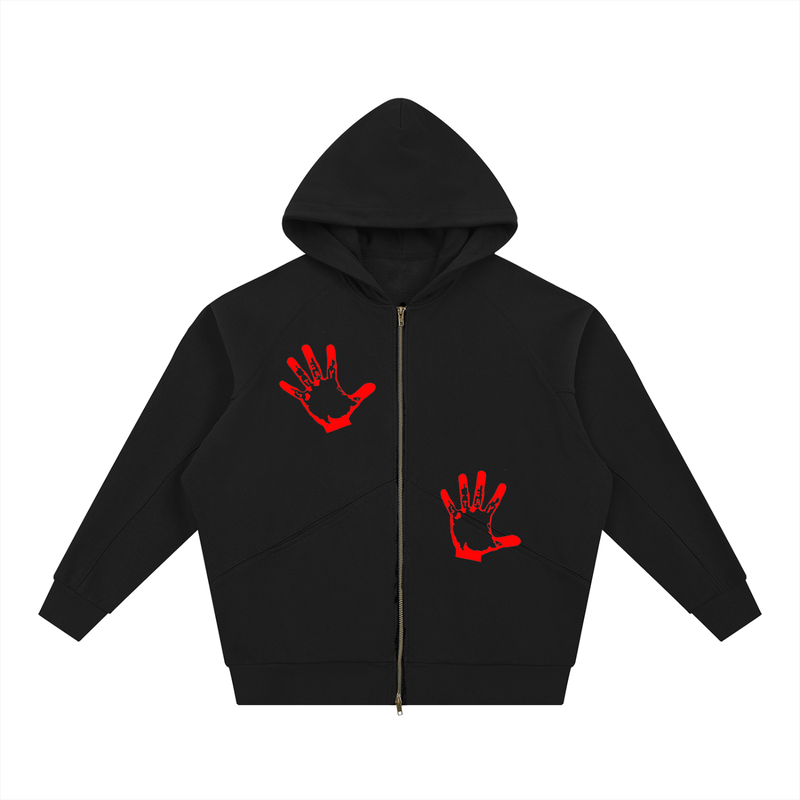 Dolman Sleeve Zip-Through Fleece Hoodie - STRYV Wear