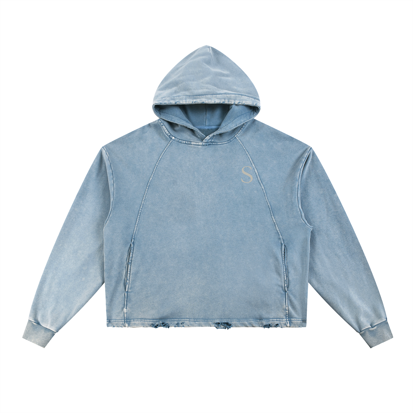 Raw Hem Hoodie
