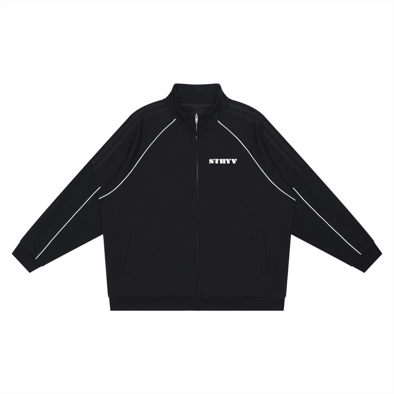 Reflection Striped Raglan Sleeve Jacket - STRYV Wear