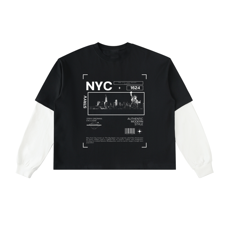 Contrast Sleeve Cotton T-Shirt | Unisex Loose Fit - STRYV Wear