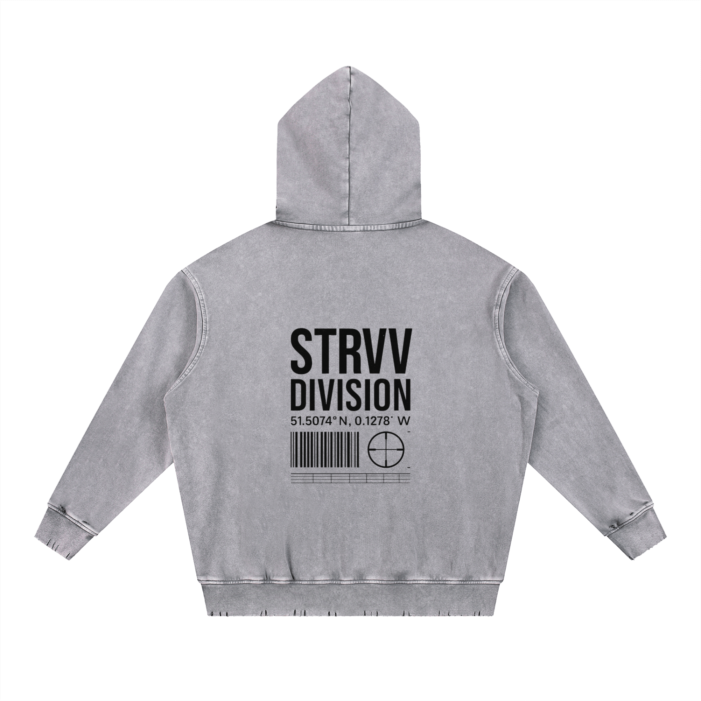 Snow Wash Hand-Frayed Heavyweight Hoodie - STRYV Wear