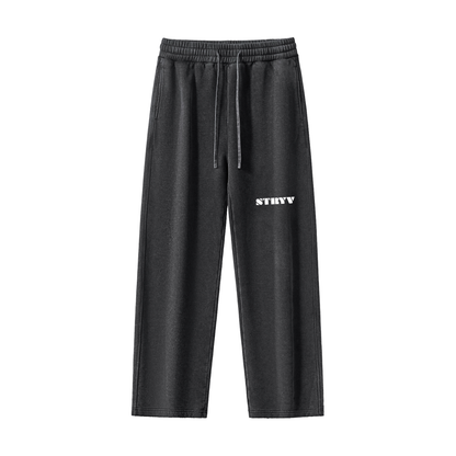 Frayed Enzyme Washed Fleece Sweatpants - STRYV Wear