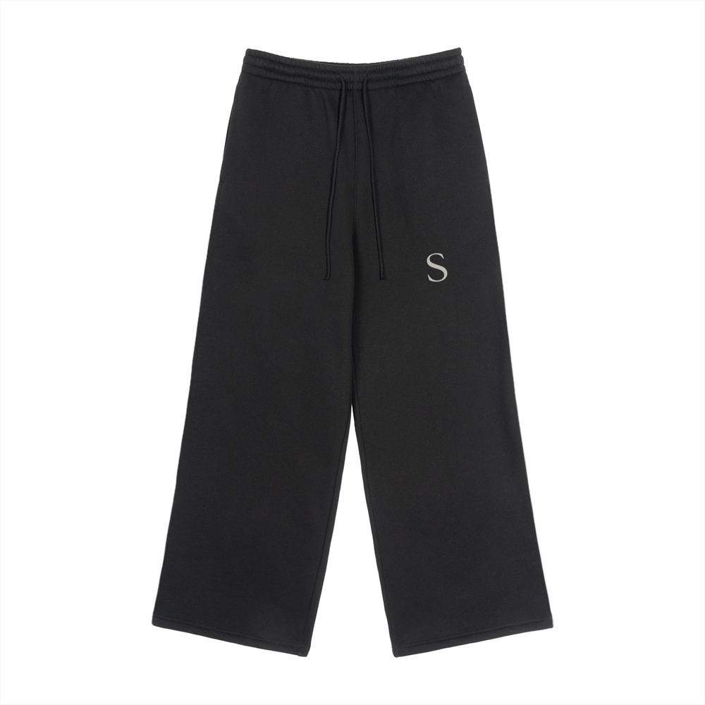 Fleeced Straight-Leg Sweatpants