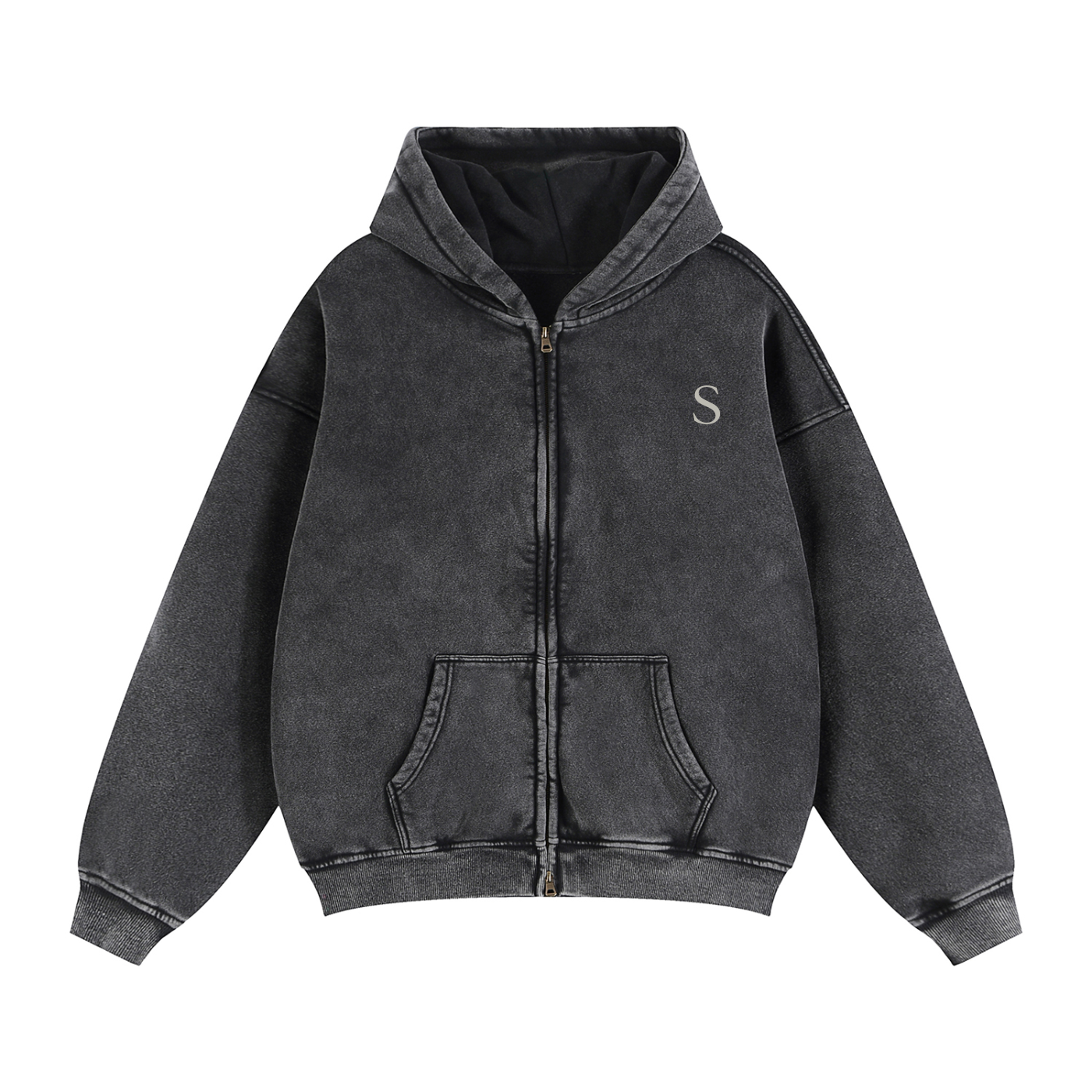 Essential Zip Box Hoodie