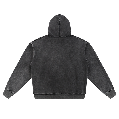 Snow Wash Oversized Zip-Up Hoodie - STRYV Wear