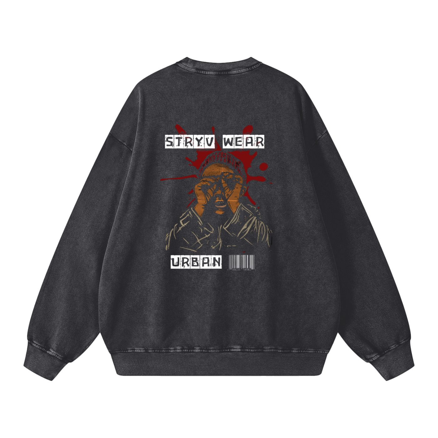 Acid Wash Oversize Sweatshirt - 360 GSM - STRYV Wear