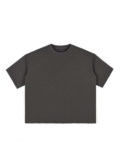 Boxy Half - Sleeve Raw - Edge T-Shirt - STRYV Wear