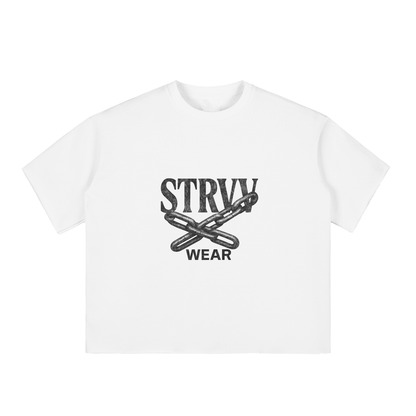 Boxy Half - Sleeve Raw - Edge T-Shirt - STRYV Wear