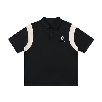Contrast Panel Cotton Polo Shirt - STRYV Wear