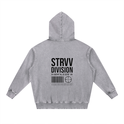 Snow Wash Hand-Frayed Heavyweight  Hoodie - STRYV Wear