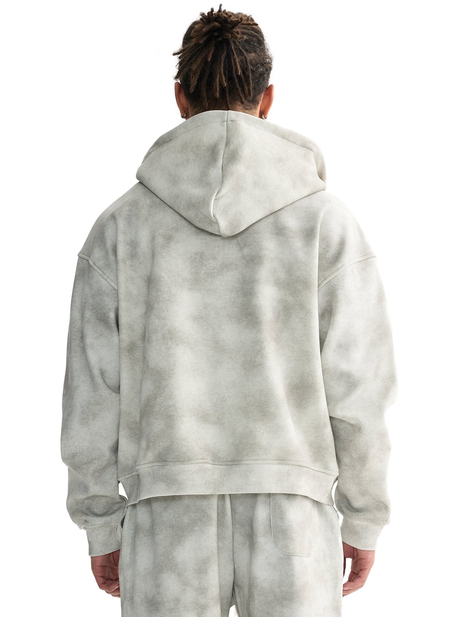 Dirty Washed Zip - Up Fleece Hoodie - STRYV Wear