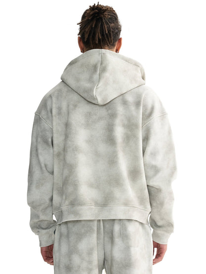 Dirty Washed Zip - Up Fleece Hoodie - STRYV Wear