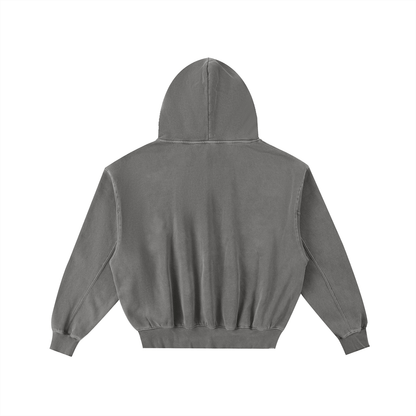 Frayed Enzyme Washed Fleece Hoodie - STRYV Wear