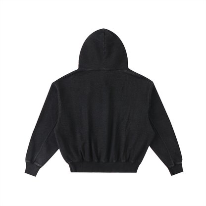 Frayed Enzyme Washed Fleece Hoodie - STRYV Wear