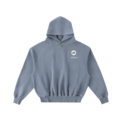 Frayed Enzyme Washed Fleece Hoodie - STRYV Wear