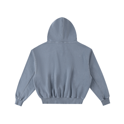 Frayed Enzyme Washed Fleece Hoodie - STRYV Wear