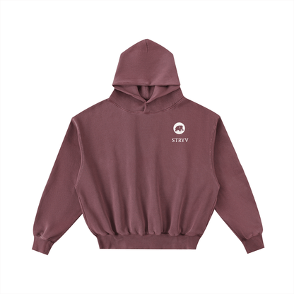 Frayed Enzyme Washed Fleece Hoodie - STRYV Wear