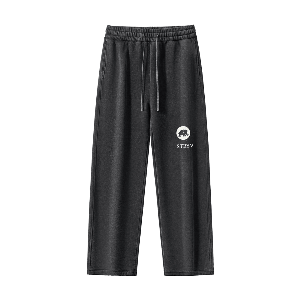 Frayed Enzyme Washed Fleece Sweatpants - STRYV Wear