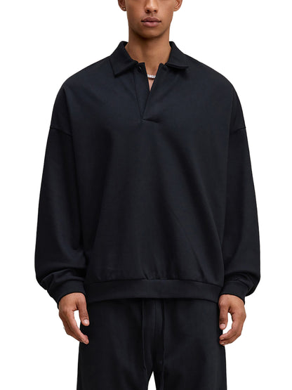 Heavyweight Fleece Polo Sweatshirt - STRYV Wear