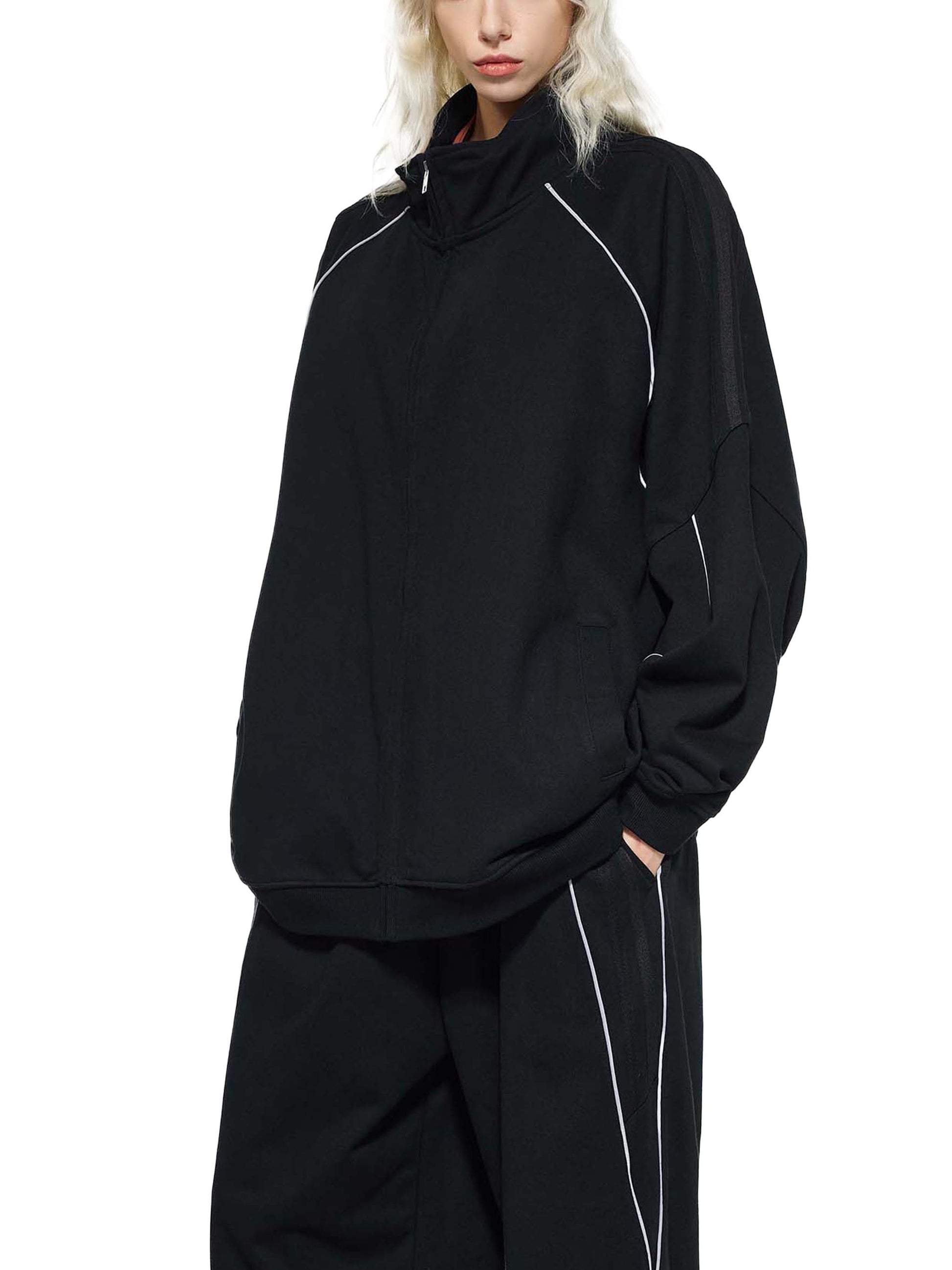 Reflection Striped Raglan Sleeve  Jacket - STRYV Wear