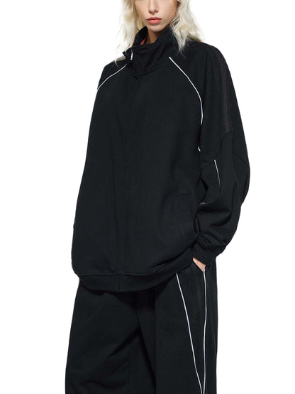 Reflection Striped Raglan Sleeve  Jacket - STRYV Wear