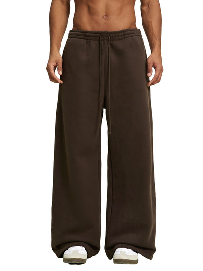 Fleeced Straight-Leg Sweatpants