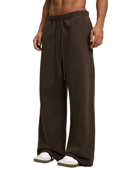 Fleeced Straight-Leg Sweatpants