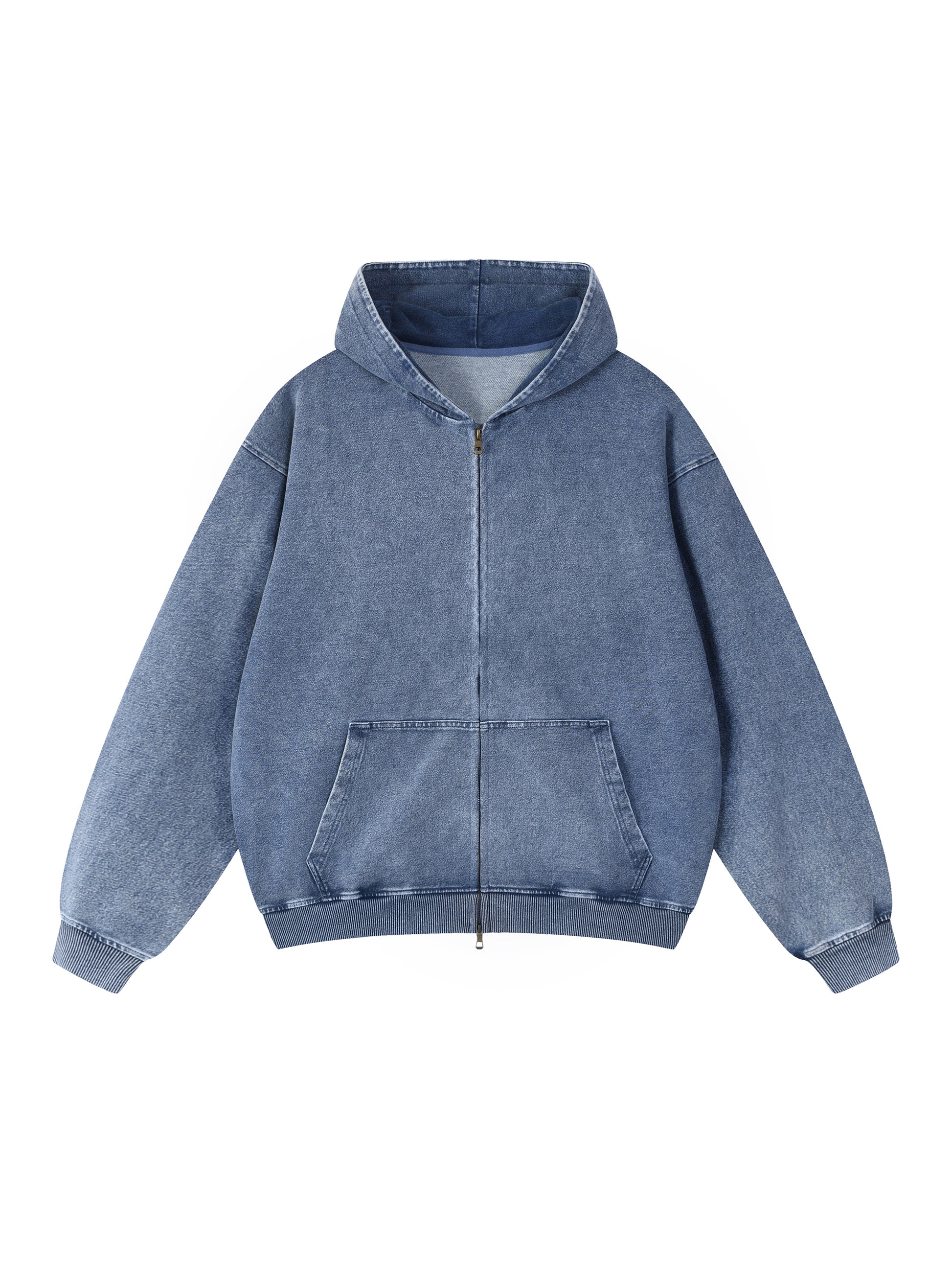 Snow Wash Oversized Zip-Up Hoodie - STRYV Wear