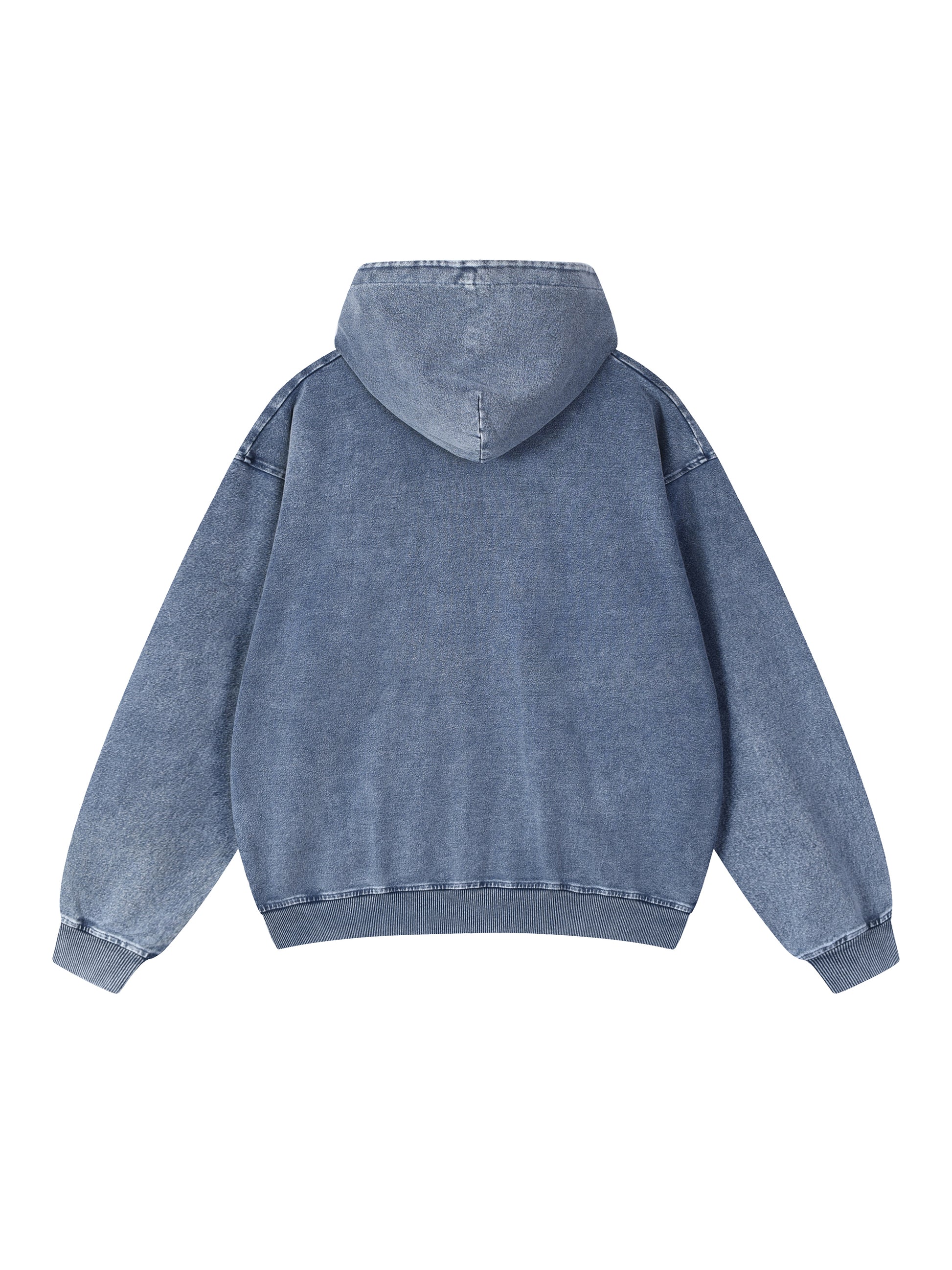 Snow Wash Oversized Zip-Up Hoodie - STRYV Wear