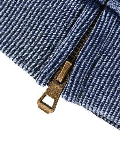 Snow Wash Oversized Zip-Up Hoodie - STRYV Wear