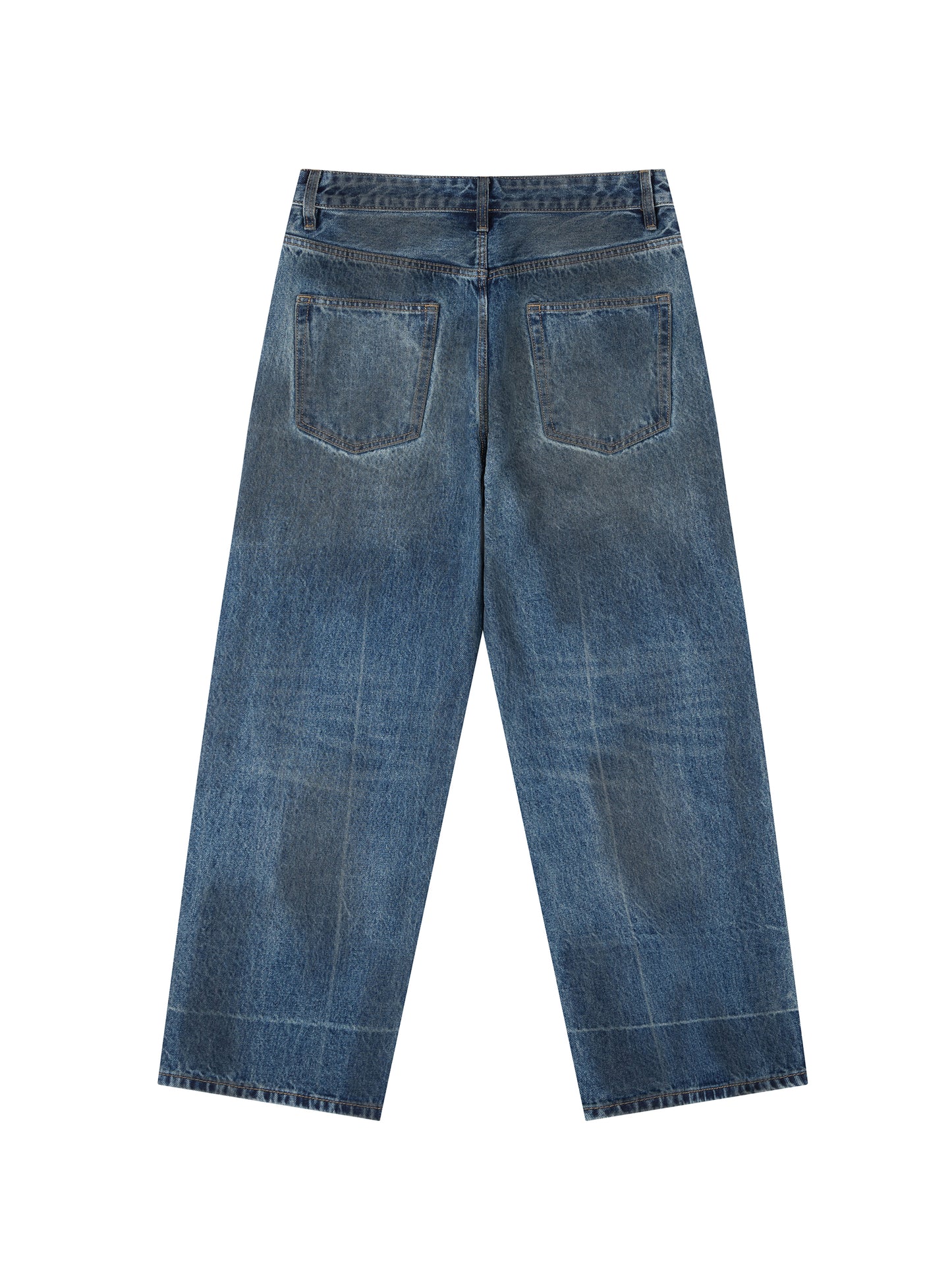 Vintage Wash Baggy Denim Jeans