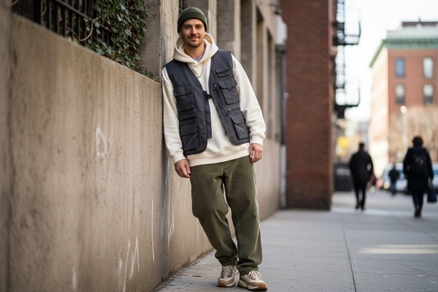 Natural male streetwear model