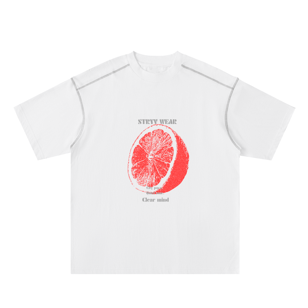 Oversized Contrast - Stitched Cotton Tee - STRYV Wear