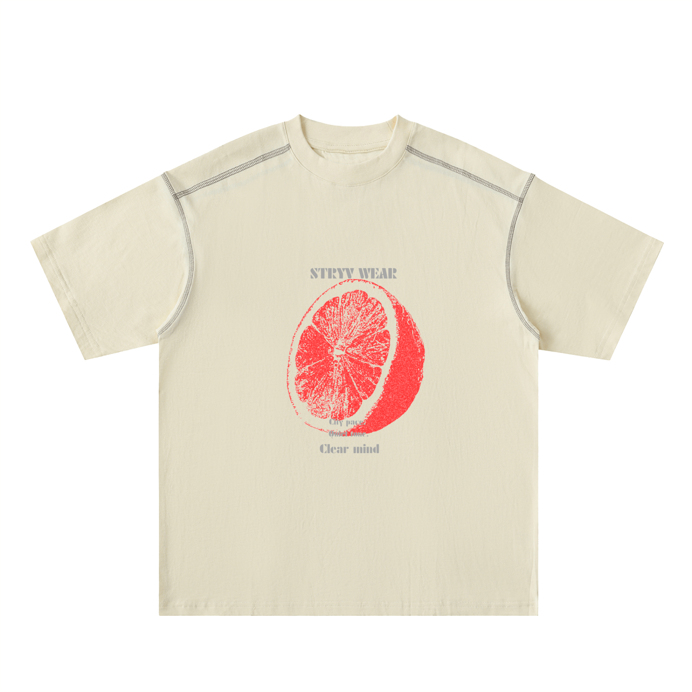 Oversized Contrast - Stitched Cotton Tee - STRYV Wear