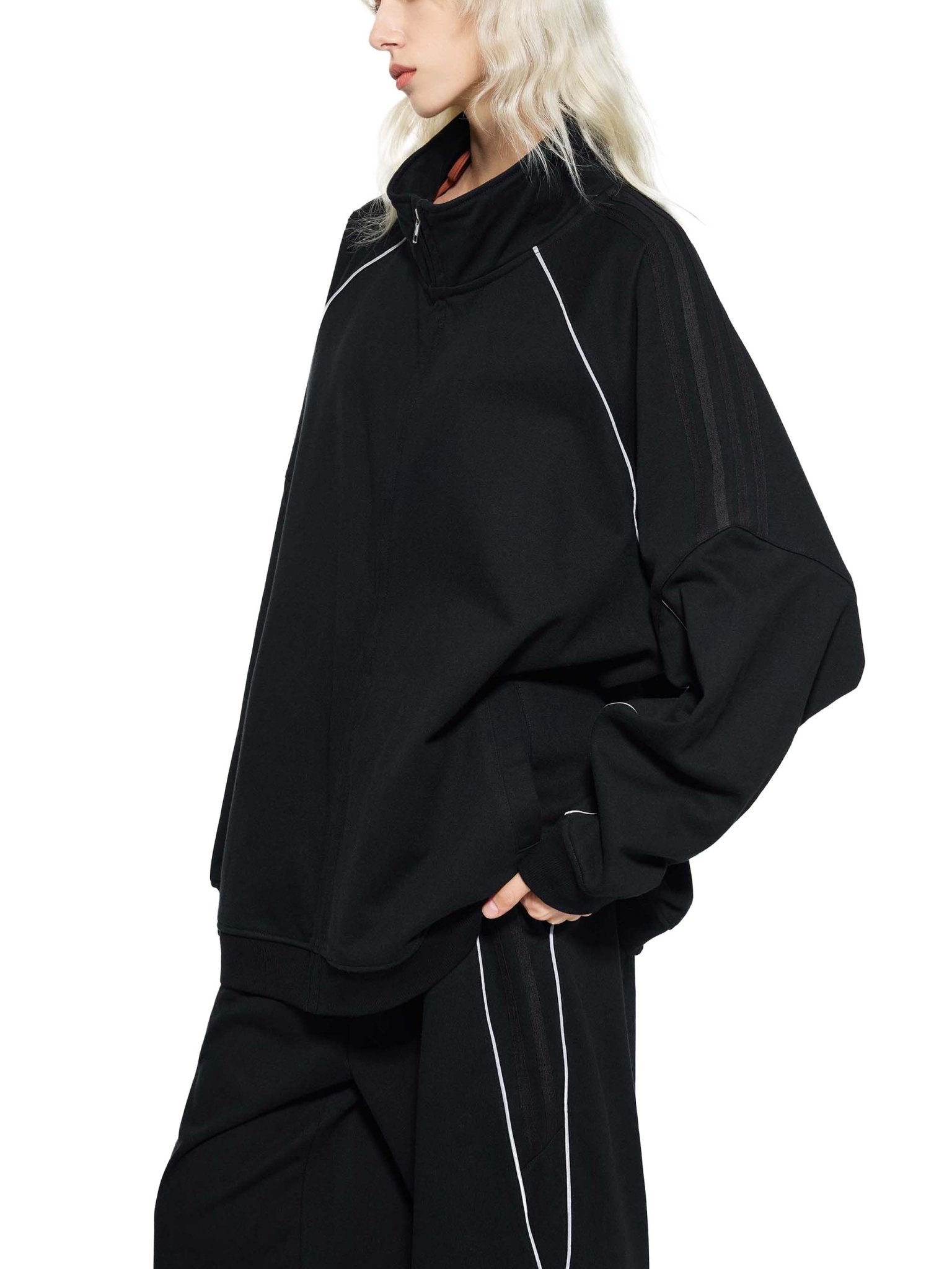 Reflection Striped Raglan Sleeve Jacket - STRYV Wear