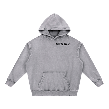 Snow Wash Hand - Frayed Heavyweight Hoodie - STRYV Wear