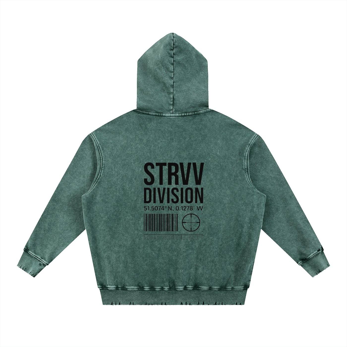 Snow Wash Hand - Frayed Heavyweight Hoodie - STRYV Wear