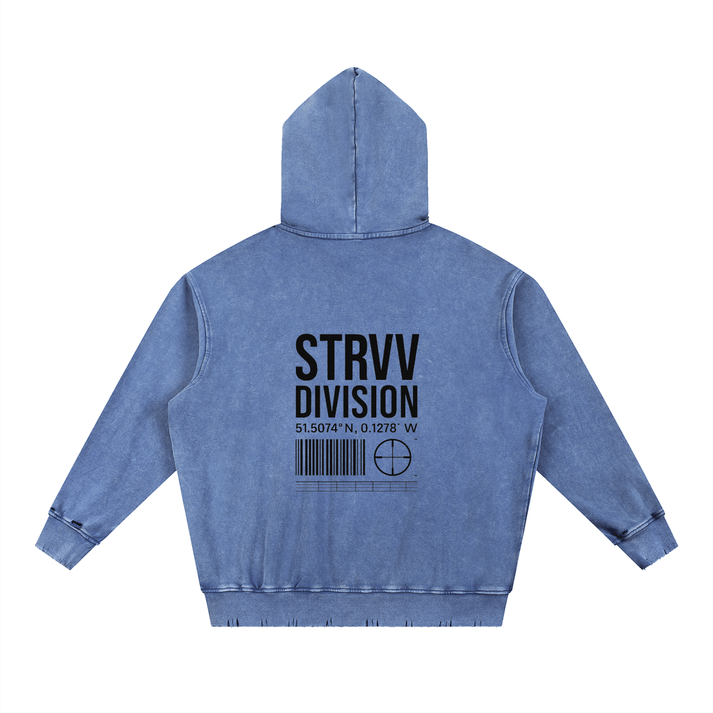 Snow Wash Hand - Frayed Heavyweight Hoodie - STRYV Wear
