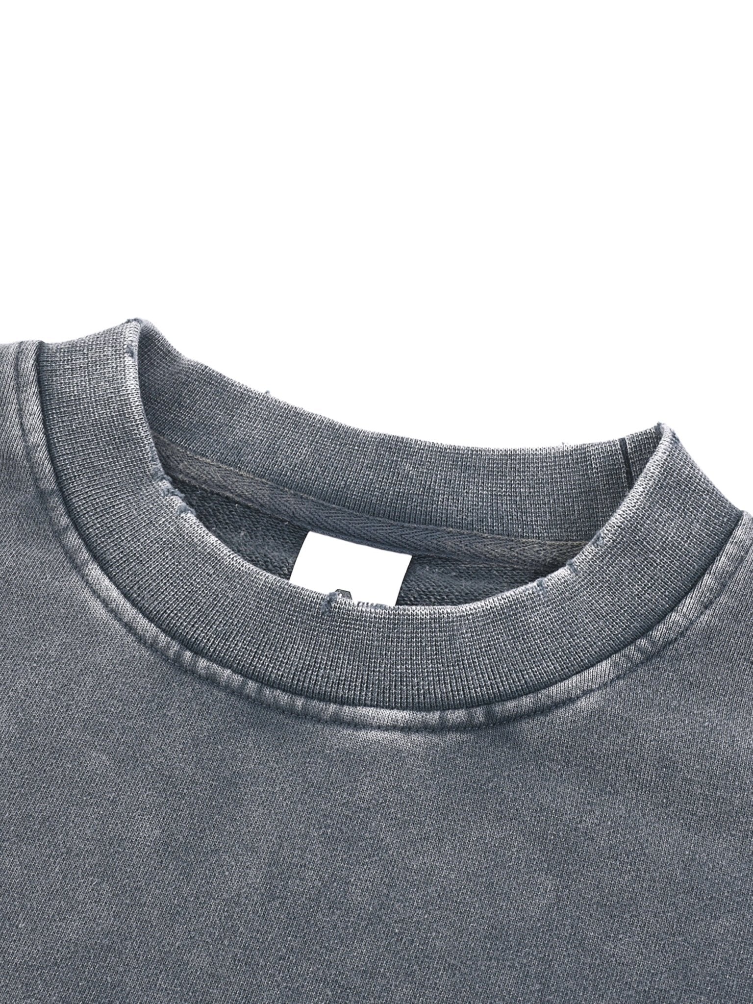 Snow Washed Raw Edge Cropped Sweatshirt - STRYV Wear