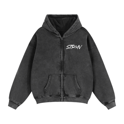 Zip - Through Boxy Fleece Hoodie - STRYV Wear